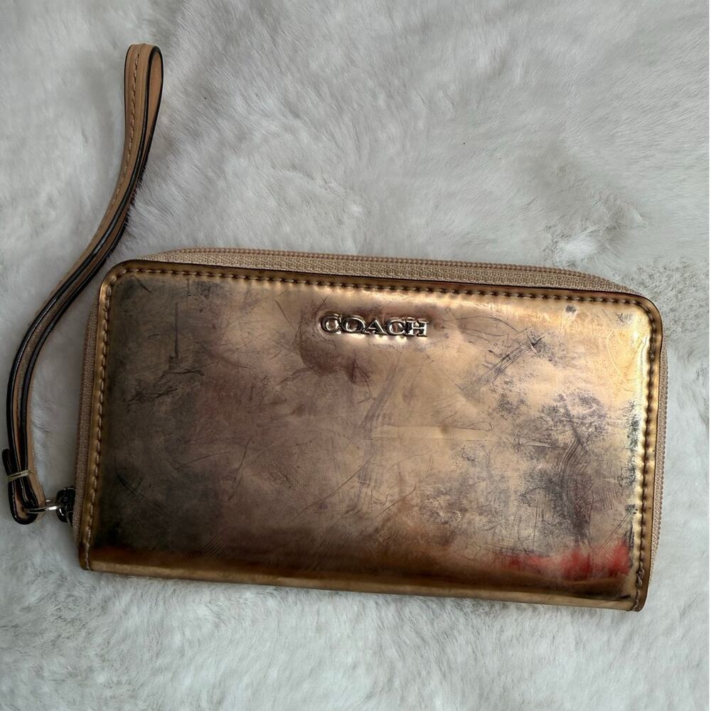 COACH Gold Metallic Wallet